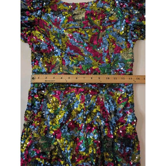 Ivy City Co Sequined Puff Sleeve Jumpsuit Size Small - Picture 9 of 10